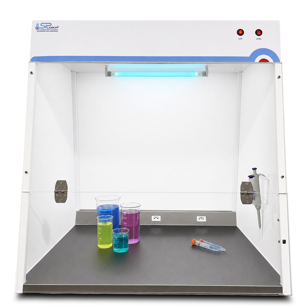 Cabine Workstation 10 Cabine Asséptica Workstation para PCR / DNA - Lâmpada Interna UV-C (254nm) - Modelo SP-227 - Imagem 6