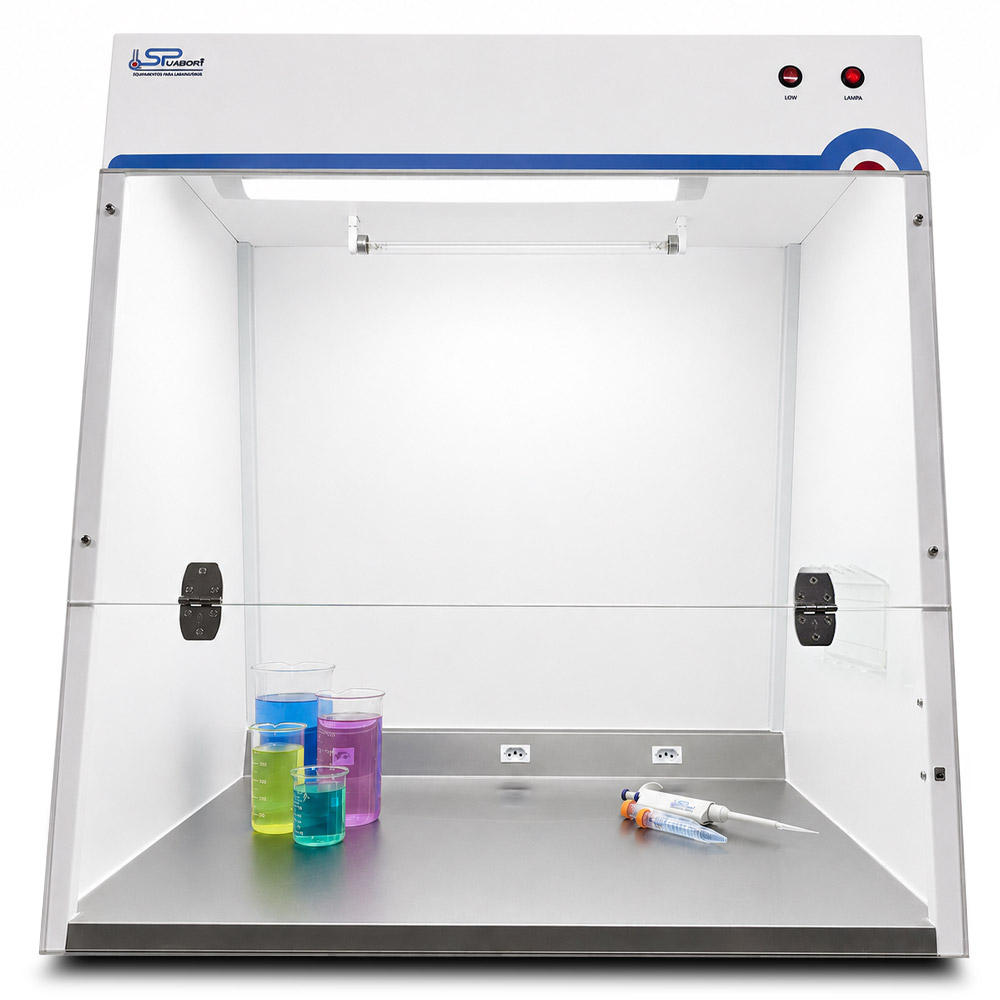 Cabine Workstation 15 Cabine Asséptica Workstation para PCR / DNA - Lâmpada Interna UV-C (254nm) - Modelo SP-227 - Imagem 11