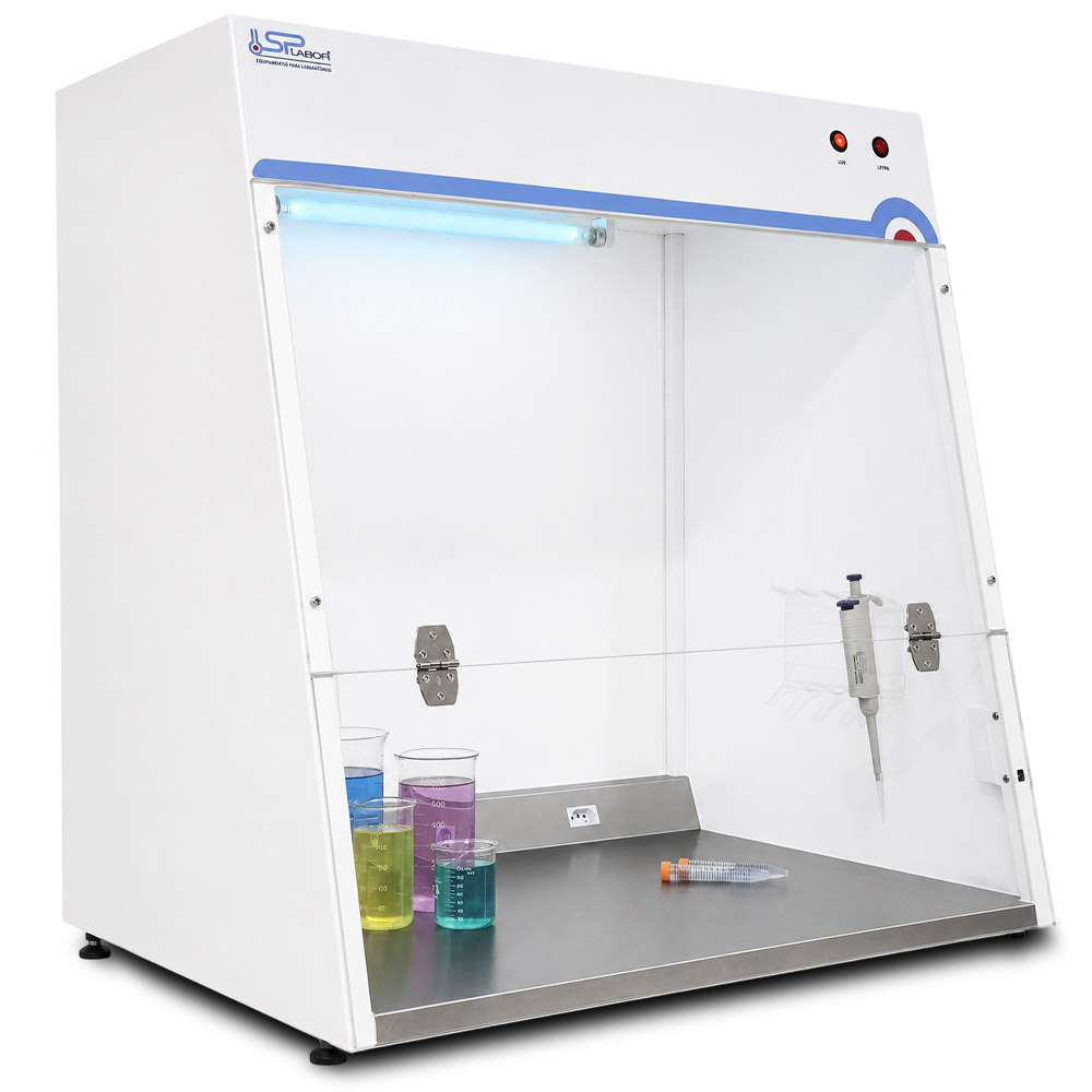 Cabine Workstation 9 Cabine Asséptica Workstation para PCR / DNA - Lâmpada Interna UV-C (254nm) - Modelo SP-227 - Imagem 7