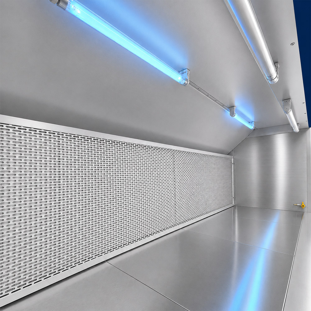 Capela de Fluxo Laminar Horizontal SP 1890 5 Capela de Fluxo Laminar Horizontal de Bancada com Área de Trabalho Inox - Dimensões Internas (LxPxA) 1890x504x665mm - Modelo SP-1890/6-HI - SPLABOR (@) - Imagem 7