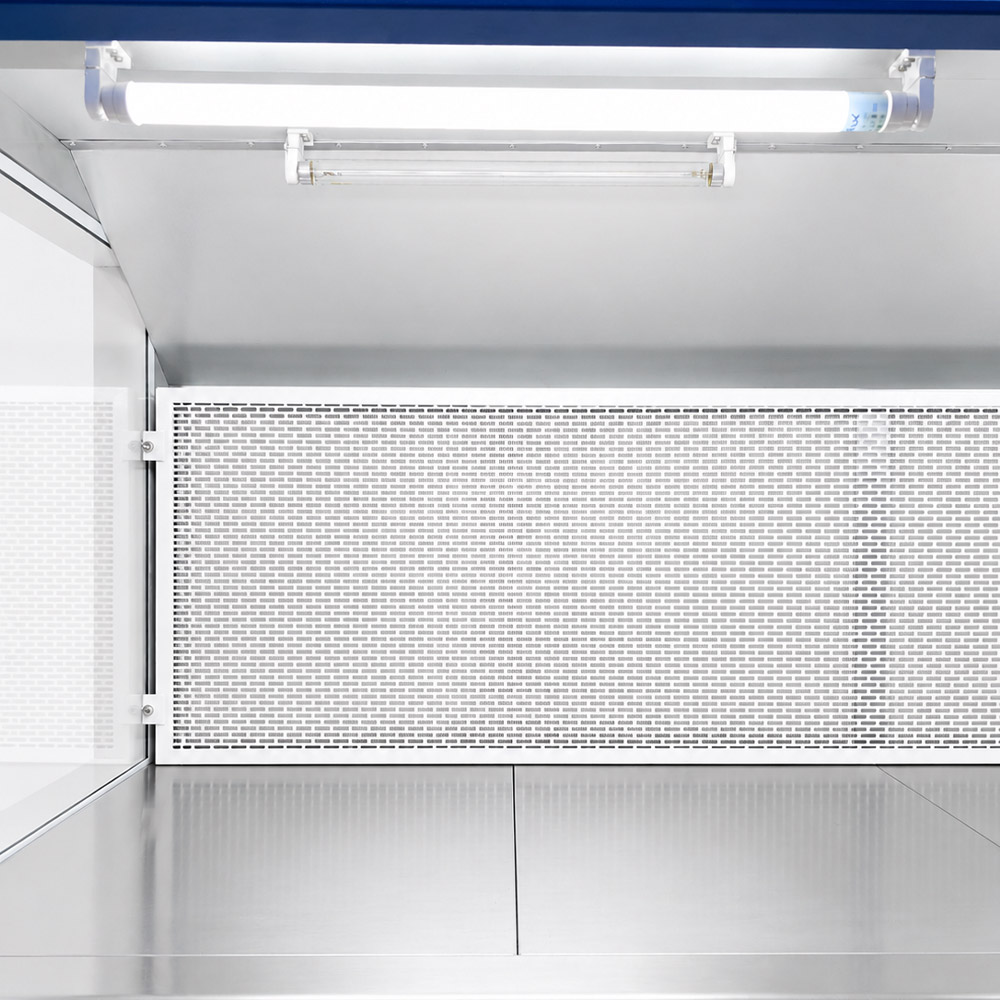 Capela de Fluxo Laminar com Lateral de Vidro SP 1890F 2 Capela de Fluxo Laminar Horizontal de Bancada com Laterais em Vidro - Dimensões Internas (LxPxA) 1890x504x665mm - Modelo SP-1890/6-HLV - SPLABOR (@) - Imagem 12