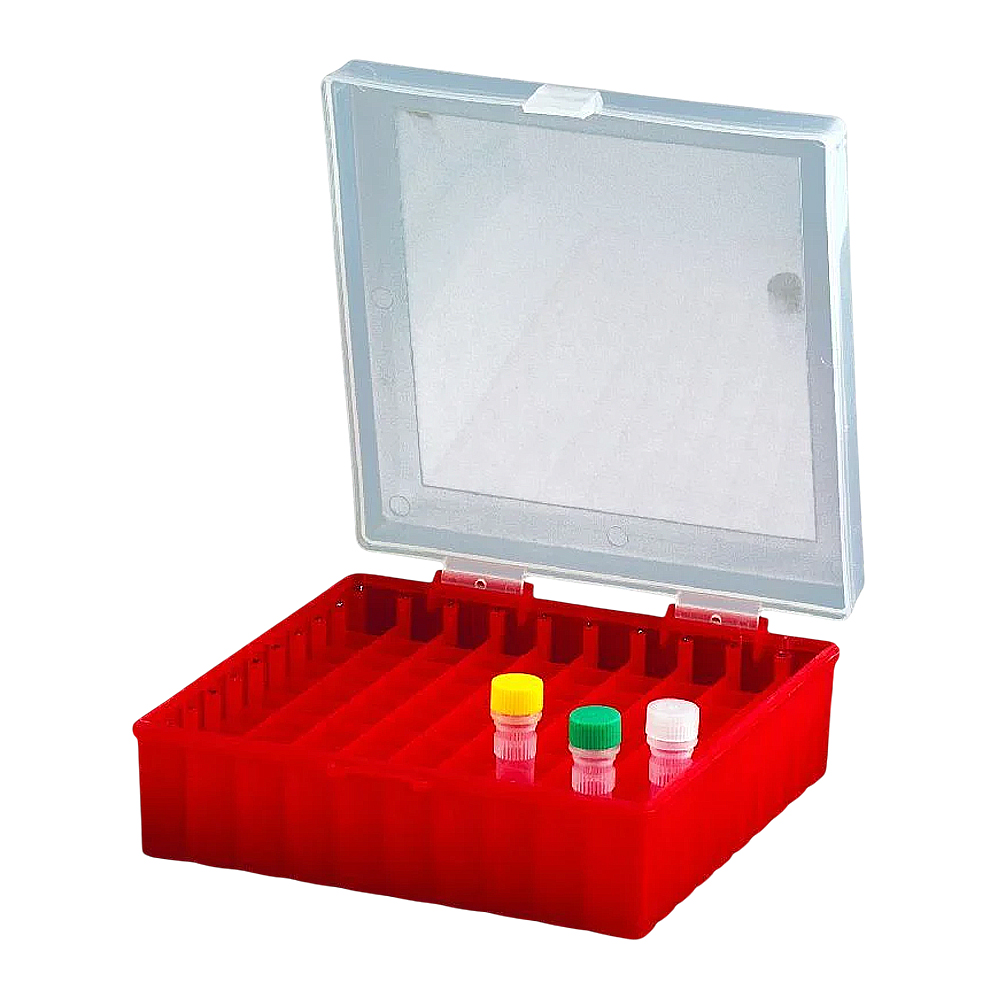Criobox para 100 Tubos de 20mL Vermelho Criobox para 100 Tubos de 2,0mL - Vermelho