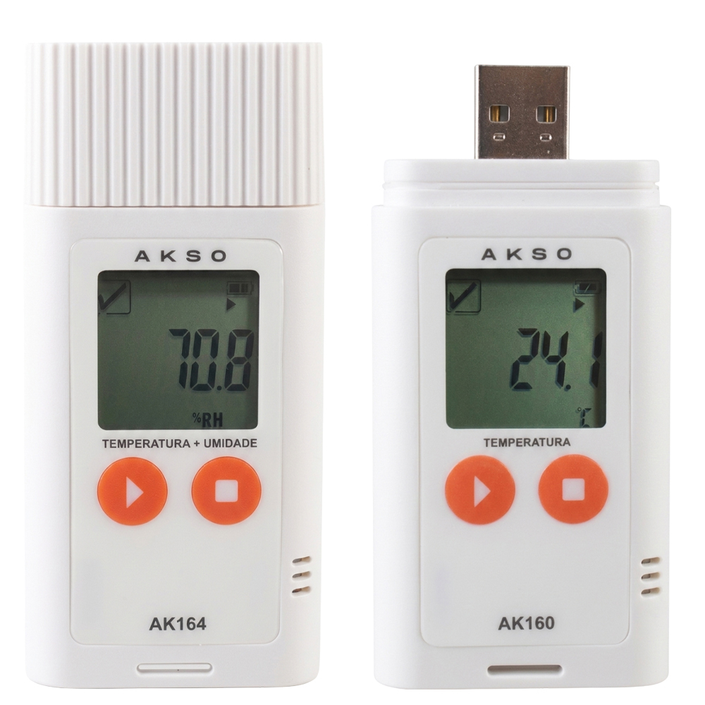 Datalogger de Temperatura e Umidade AK164 Datalogger de Temperatura e Umidade - AK164