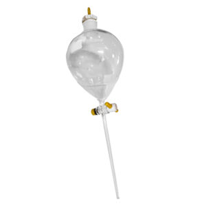 Funil Separação Bola com Rolha de Poli e Torneira de PTFE