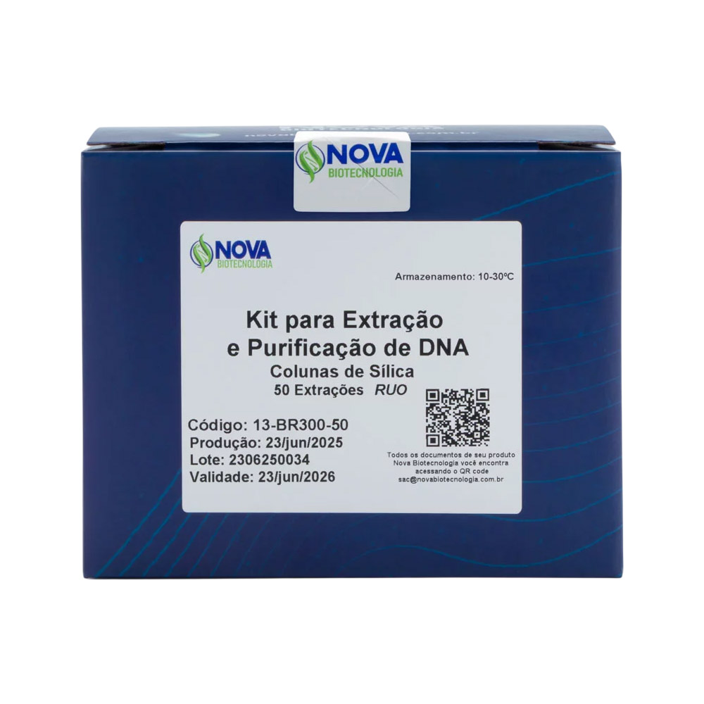 Kit para extracao e purificacao de DNA com colunas de Silica Kit para extração e purificação de DNA com colunas de Sílica