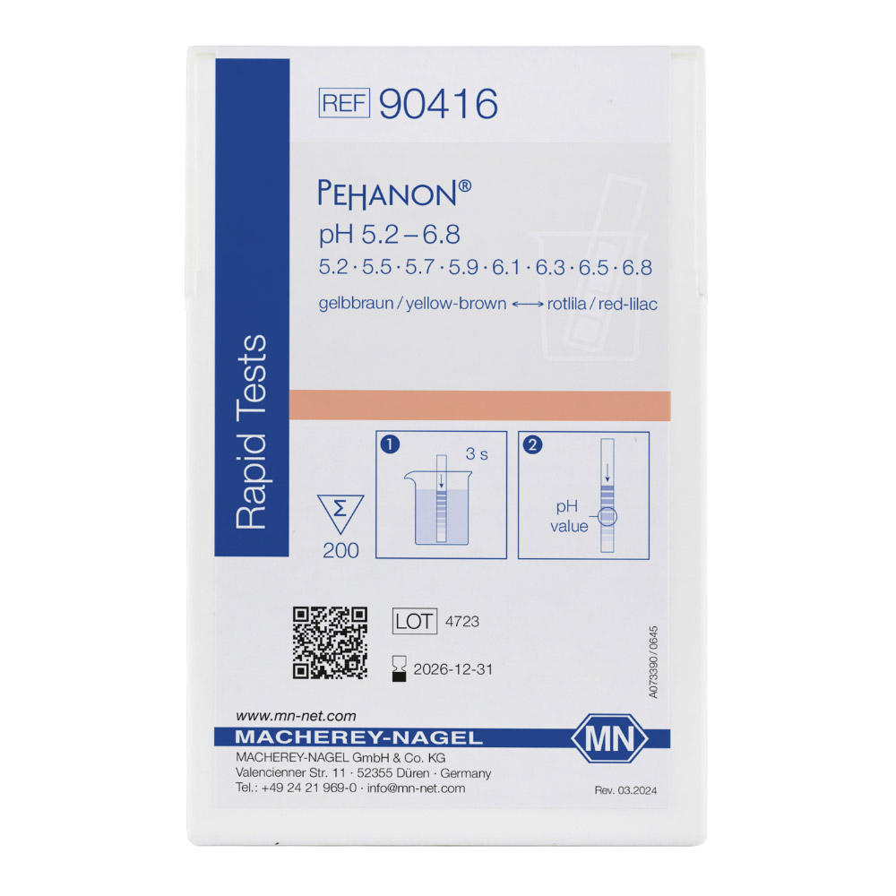 Papel Indicador de pH PEHANON para Solucoes Coloridas 90416 Papel Indicador de pH PEHANON para Soluções Coloridas - 90416