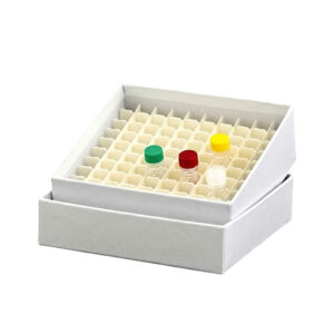 Rack de Fibra de Papelão para 100 Microtubos de 1,5mL a 2,0mL